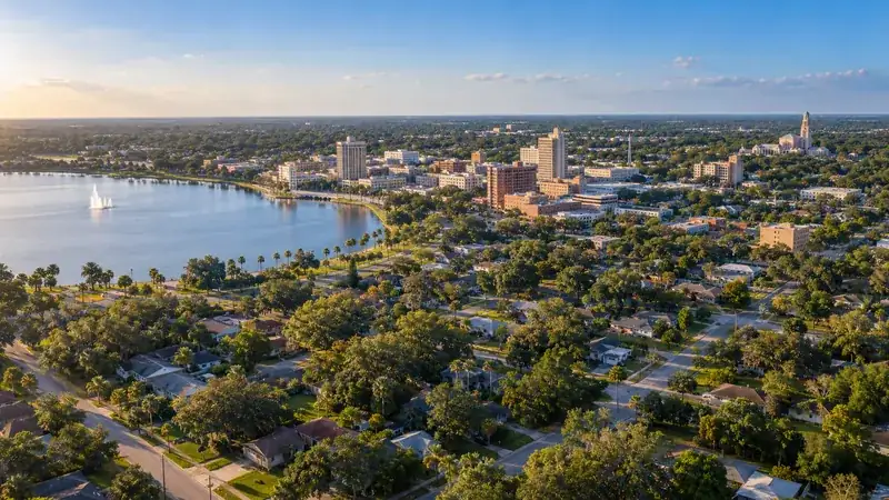 Aerial view of Lakeland, FL