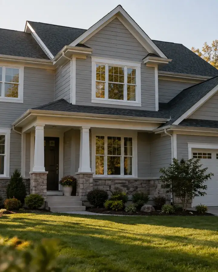 A home with new white windows and clean trim
